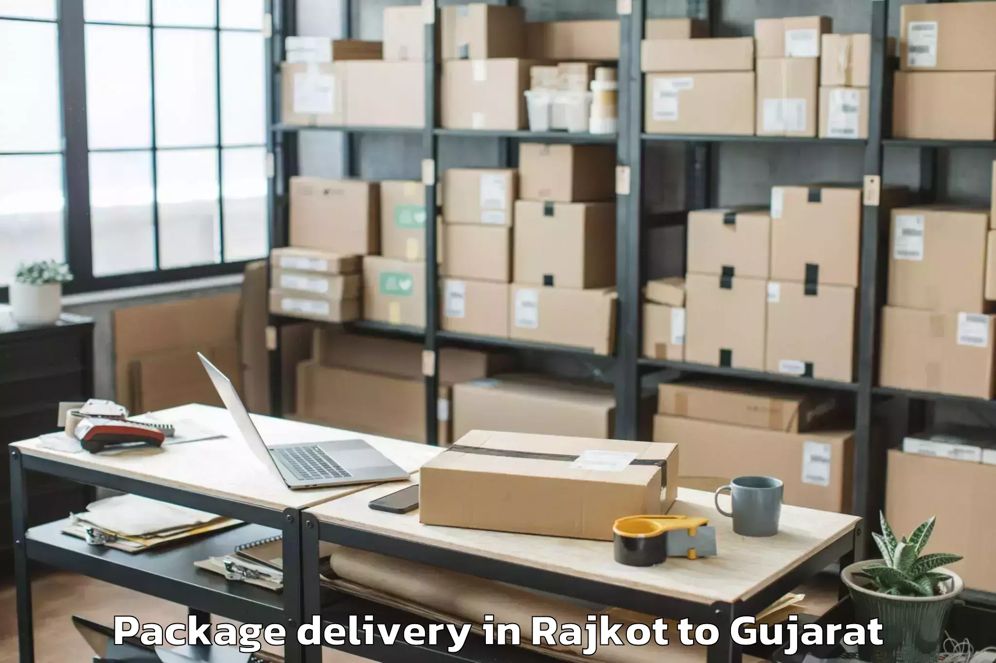 Trusted Rajkot to Jodiya Package Delivery